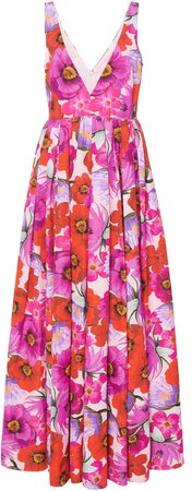 Isabella Floral-Print Cotton-Blend Maxi Dress