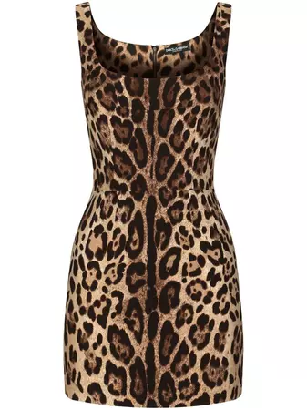 Dolce & Gabbana Leopard Print Minidress - Farfetch