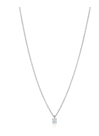 Tiffany Solitaire Diamond Pendant necklace $1,250