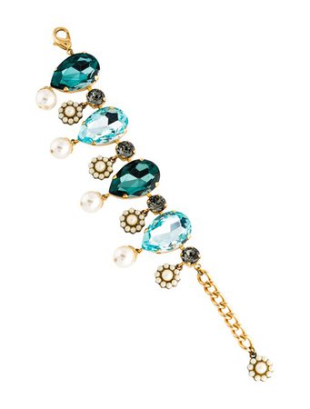 Dolce & Gabbana Crystal & Faux Pearl Bracelet - Bracelets - DAG108033 | The RealReal