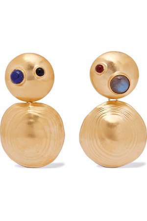 Leigh Miller | Gold-tone multi-stone earrings | NET-A-PORTER.COM