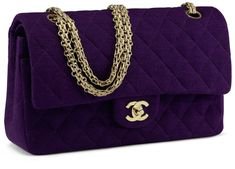Chanel flap bag purple