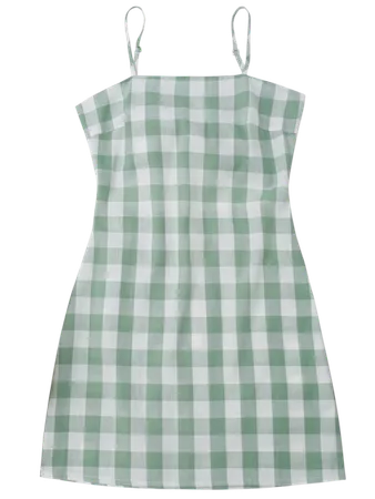 Slip Tie Back Plaid Dress GREEN: Casual Dresses XL | ZAFUL