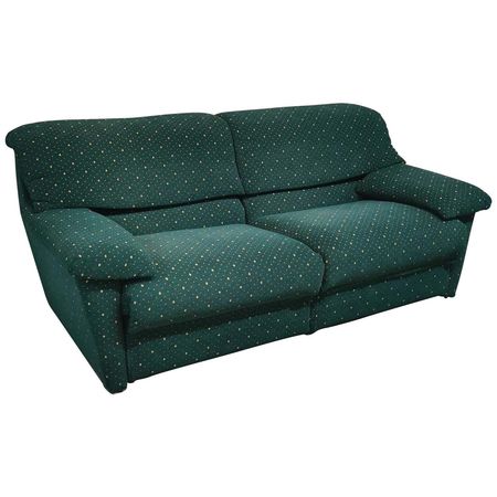 Sofa Green Velvet 3 Seat by Pol 74 Postmodern Italian Design 1990s For Sale at 1stDibs