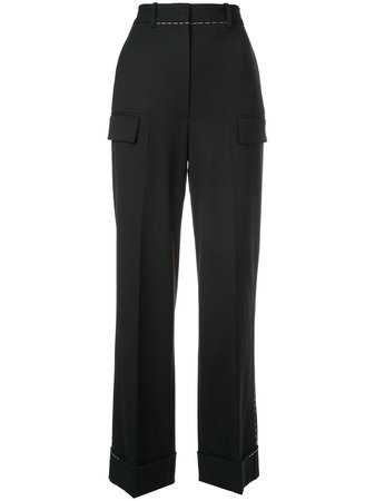 Black Vera Wang Cargo Trousers | Farfetch.com