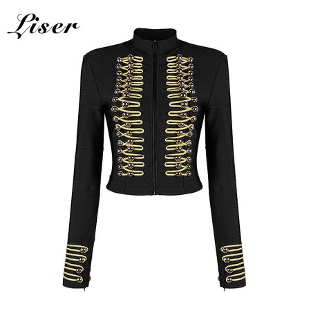 Button Zippers Bodycone Elegant Evening Party Jackets