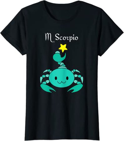 Amazon.com: Scorpio Birthday Gift Anime Horoscope Zodiac Astrology T-Shirt: Clothing