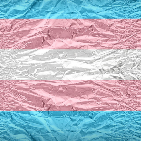 wrinkled trans flag
