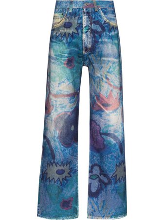 Our Legacy graphic-print straight-leg Jeans - Farfetch