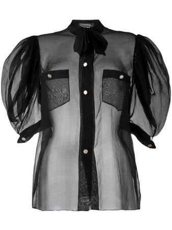 chanel sheer blouse - Google Search
