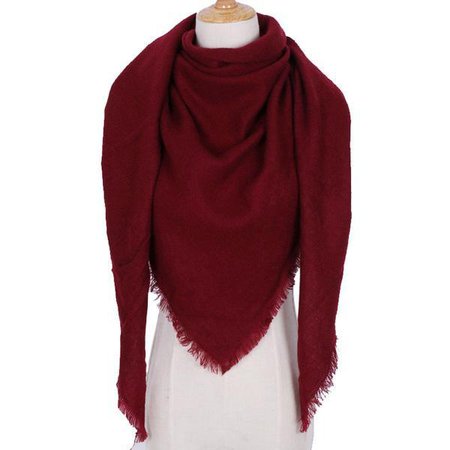 Women Winter Scarf ~ Triangle Cashmere Shawls and Wraps – Purple Relic