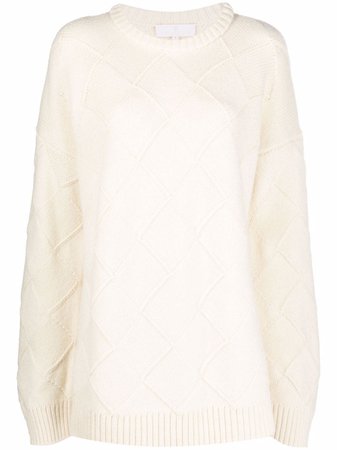 AMI AMALIA oversized organic-cotton chunky knit jumper - FARFETCH