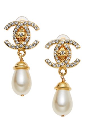 Chanel earrings pearl