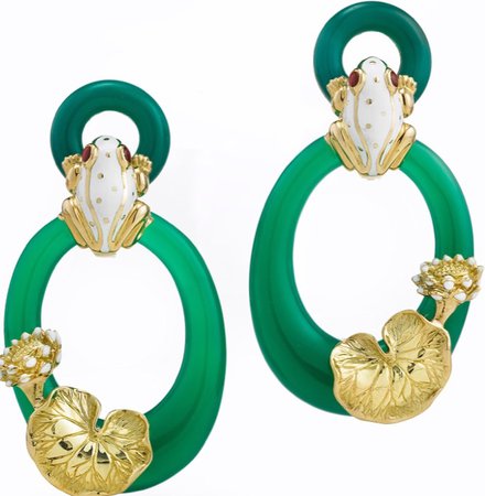 lily pad earrings