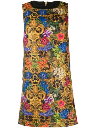 VERSACE JEANS COUTURE floral-print shift dress