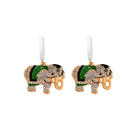 JESSICABUURMAN – GEMMA Diamante Elephant Earrings - Pair