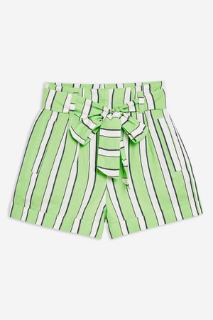 Green Stripe Shorts | Topshop green