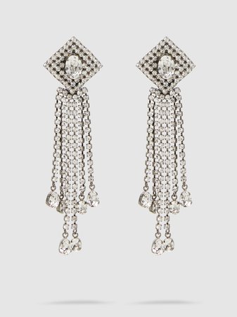 Christopher Kane - Crystal-Embellished Silver-Tone Earrings | The Modist