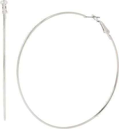 Amazon.com: Jessica Simpson Large Wire Hoop Earrings: Clothing, Shoes & Jewelry
