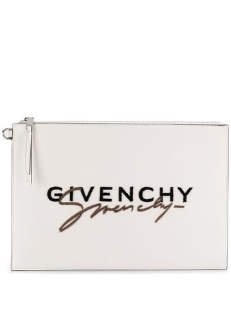 Givenchy Embroidered Logo Clutch - Farfetch