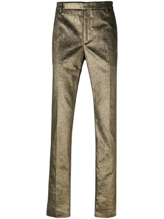 Saint Laurent metallic tailored trousers