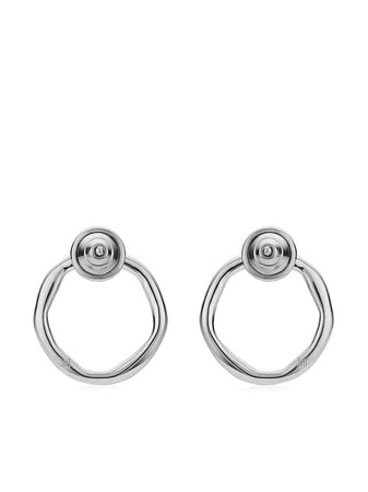 Monica Vinader Riva Large Circle Stud Diamond Earrings - Farfetch