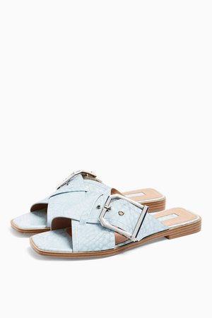 PORTO Blue Buckle Sandals | Topshop