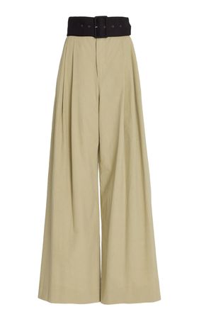 Belted Cotton-Blend Wide-Leg Pants By Rosie Assoulin | Moda Operandi