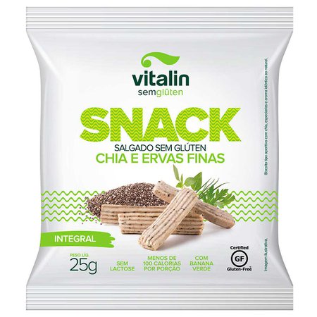 Snack Integral Chia com Ervas Finas Vitalin 25g - Mambo Delivery