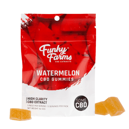Watermelon Flavored High Clarity Gummies - 50MG - For Better Sleep, Anxiety, Pain & Stress Relief | Foxleaf Organics