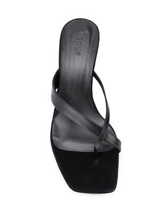 Neous Florae Cross-Thong Sandals 00183A01000 Black | Farfetch