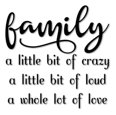 Family Crazy Loud Love Word Art SVG File - Tidbits and Tinkerings
