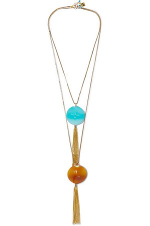 Rosantica | Bolle set of two gold-tone and glass necklaces | NET-A-PORTER.COM