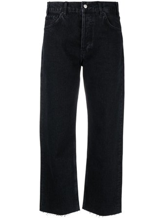 Shop ANINE BING Gavin cropped raw-hem jeans with Express Delivery - FARFETCH