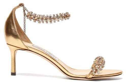 Shiloh 60 Crystal Embellished Sandals - Womens - Gold