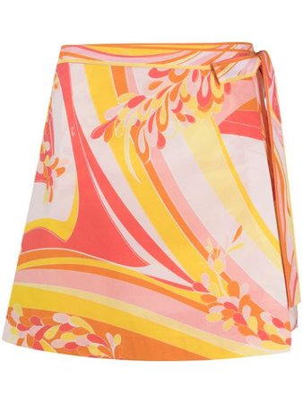 Emilio Pucci abstract-print cover-up Skirt - Farfetch