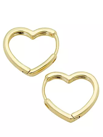Shop Alexa Leigh 14K-Gold-Filled Heart Hoop Earrings | Saks Fifth Avenue
