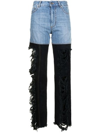 Peter Do Combo high-rise Straight Jeans - Farfetch