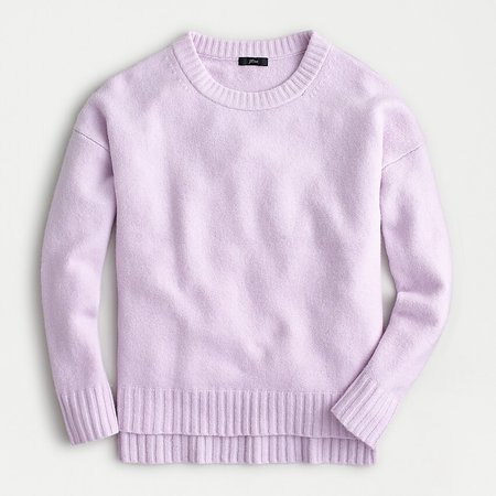 J.Crew: Oversized Crewneck Sweater In Supersoft Yarn lilac