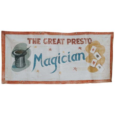 Early 20th Century Circus Banner For Sale at 1stDibs