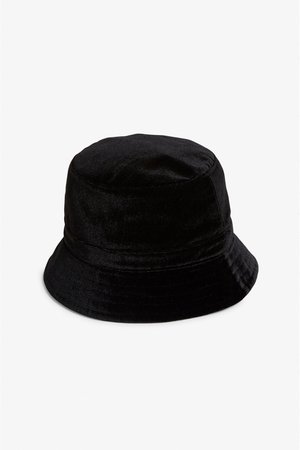 Velvet bucket hat - Black magic - Hats, scarves & gloves - Monki GB