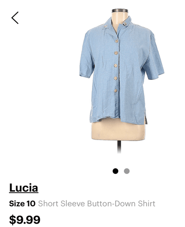 blue button down shirt