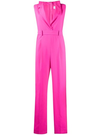 Msgm Bow-Neck Sleeveless Tailored Jumpsuit 2841MDA165207118 Pink | Farfetch