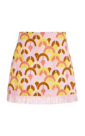 Chrissy Fringe Cotton Mini Skirt By Cara Cara | Moda Operandi