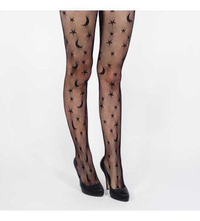 collants-noirs-resille-a-couture moon stars tights