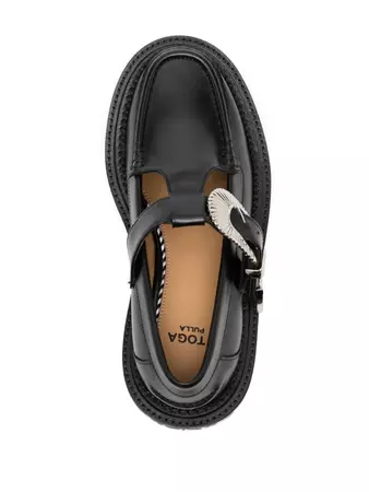 Toga Pulla Buckled Leather Loafers - Farfetch