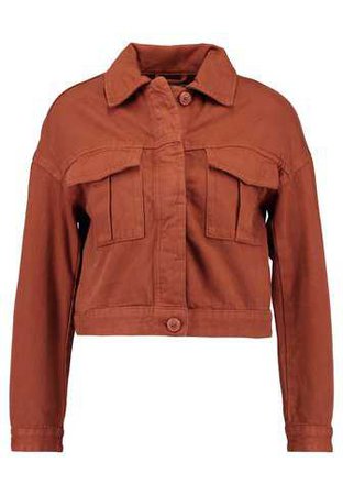 Weekday SMITH JACKET - Denim jacket - rust orange - Zalando.co.uk