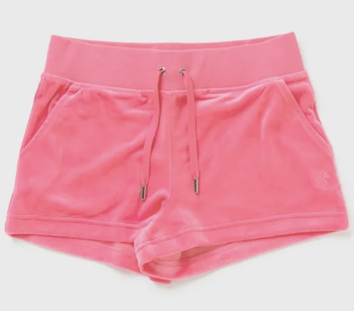 pink velour juicy shorts