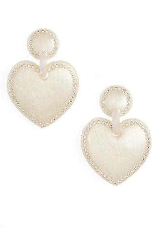 Stitched Heart Earring