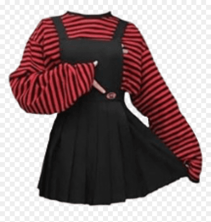 Red Black Overall Dress